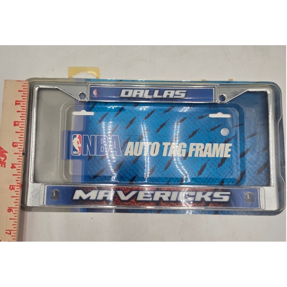 Dallas Mavericks NBA Auto Tag Frame Rico Industries Chrome License Plate Holder